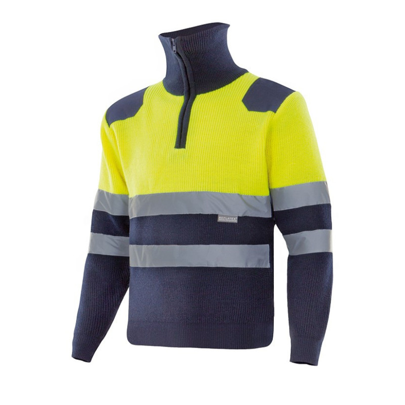 JERSEY BICOLOR CON CREMALLERA ALTA VISIBILIDAD