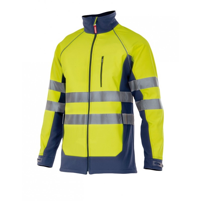 CHAQUETA SOFT SHELL BICOLOR ALTA VISIBILIDAD