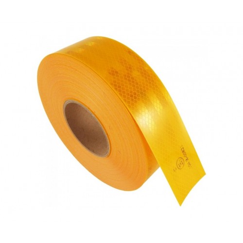 Cinta reflectante para vehículo amarilla continua 51mm x 50m V23-01