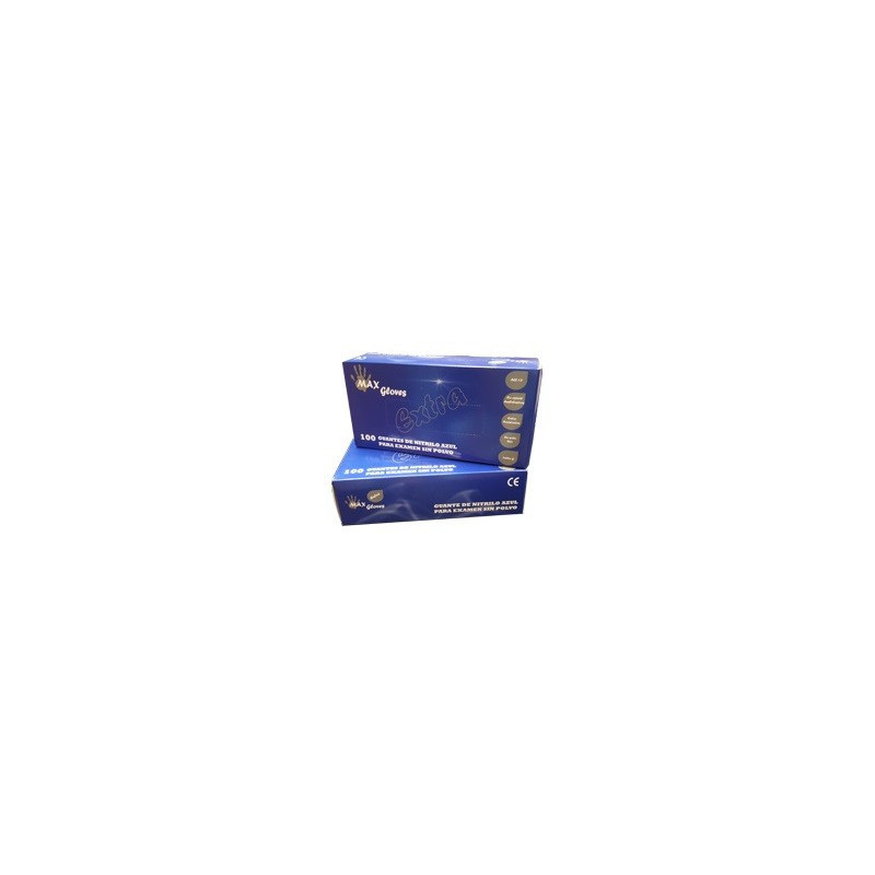 Guante de Nitrilo EXTRA Azul Sin Empolvar AQL 1.5