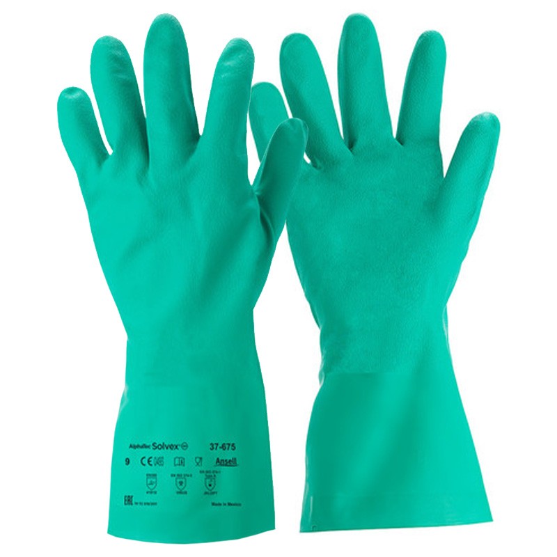 Guante de nitrilo verde- Grosor: 0.38 mm - Largo: 33 cm - Alimentario - Versatouch 37-501