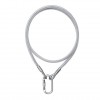 Cable conector de acero de 3m y 8mm protegido por una funda de polietileno, con extremos abiertos y mosquetón 80293
