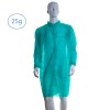 Bata Polipropileno Verde XL 25g con cierre de velcro (100 uds.)
