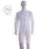 Bata Polipropileno Blanca L 35g con cierre de velcro (100 uds.)