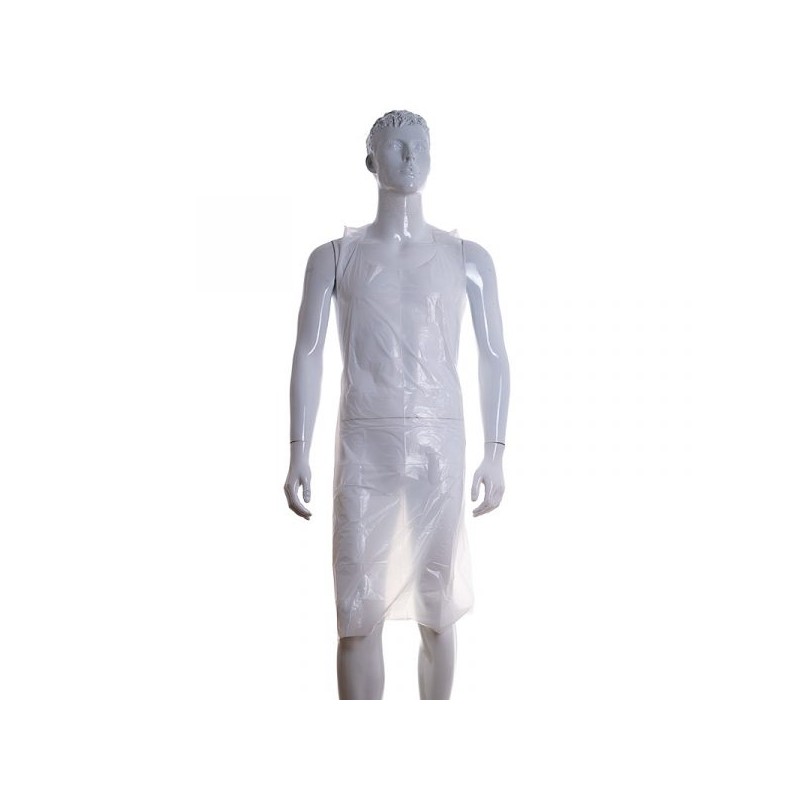 Delantal de Polietileno Blanco LDPE Virgen 0.02mm (1000 uds)