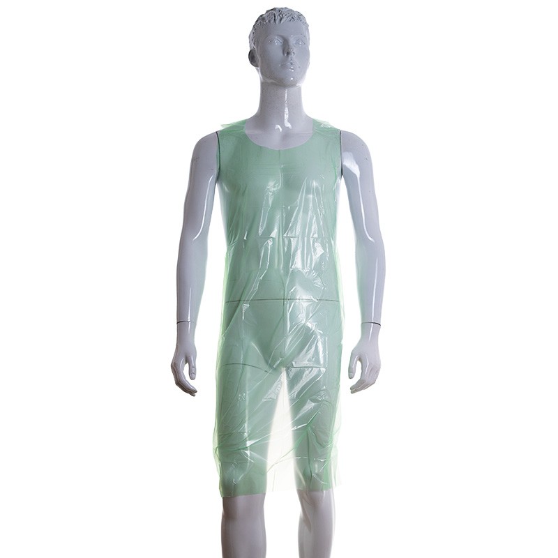Delantal de Polietileno Verde LDPE Virgen 0.02mm (1000 uds)