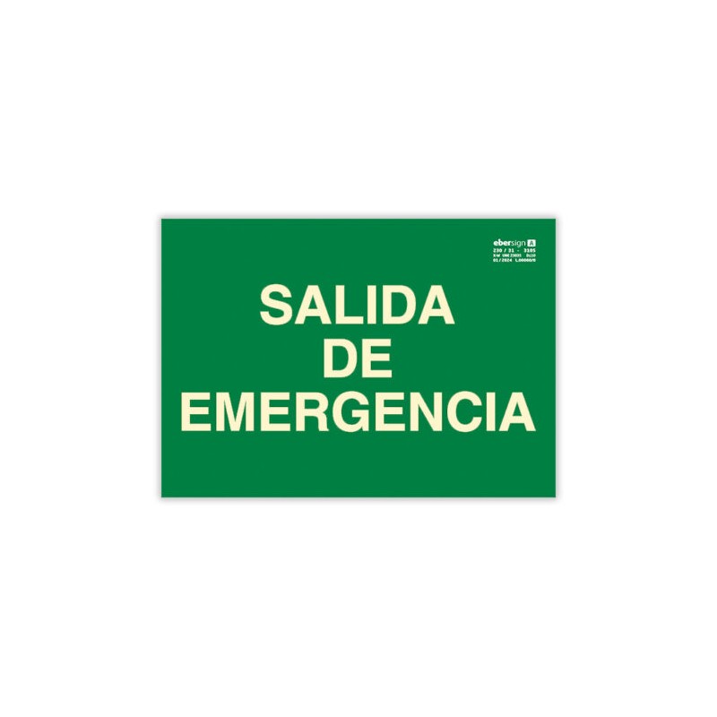 Señal "SALIDA DE EMERGENCIA"