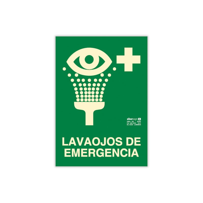 Señal "LAVAOJOS DE EMERGENCIA"