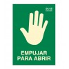 Señal "EMPUJAR PARA ABRIR"