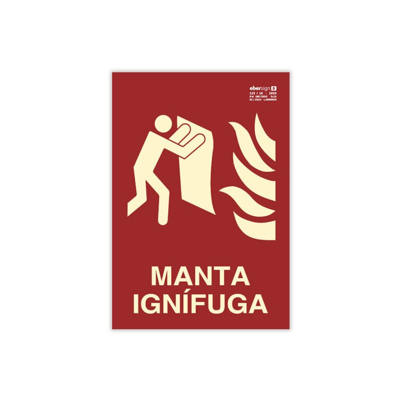 Señal "MANTA IGNÍFUGA"