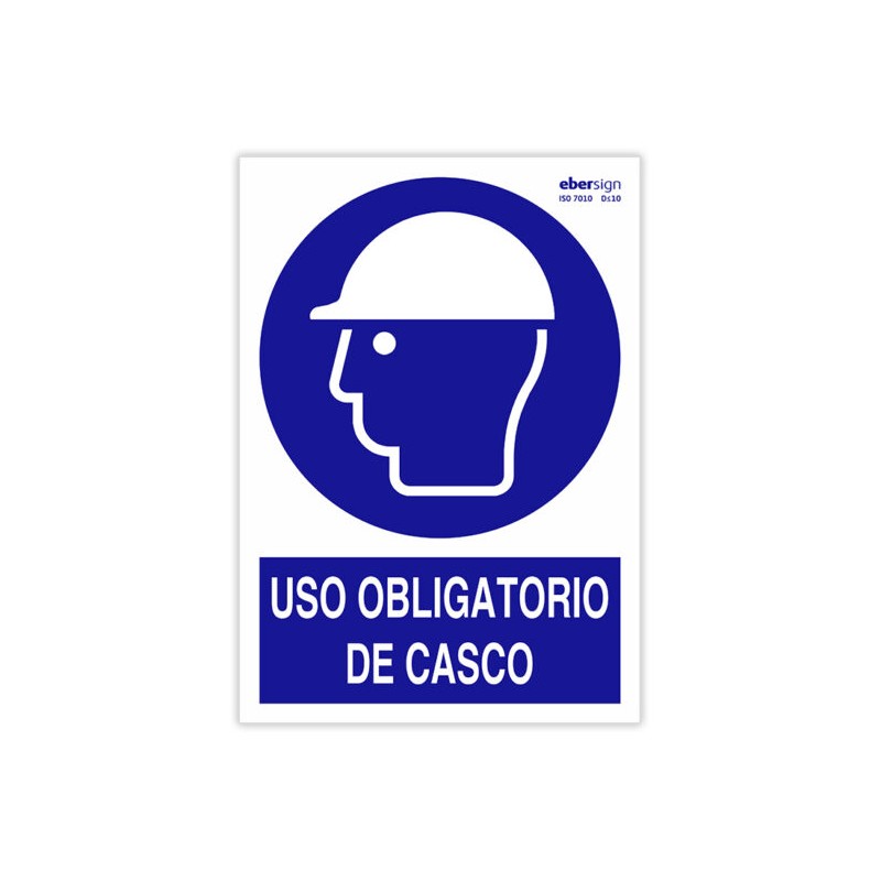 Señal "USO OBLIGATORIO DE CASCO"