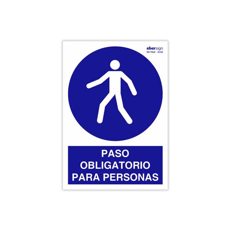 Señal "PASO OBLIGATORIO PARA PERSONAS"