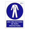 Señal "USO OBLIGATORIO DE ROPA PROTECTORA"