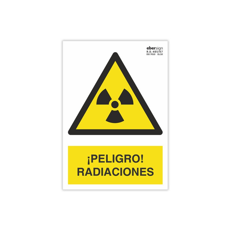 Señal "¡PELIGRO! RADIACIONES"