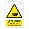 Señal "¡PELIGRO! RIESGO DE ATRAPAMIENTO"
