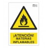 Señal "¡ATENCIÓN! MATERIAS INFLAMABLES"