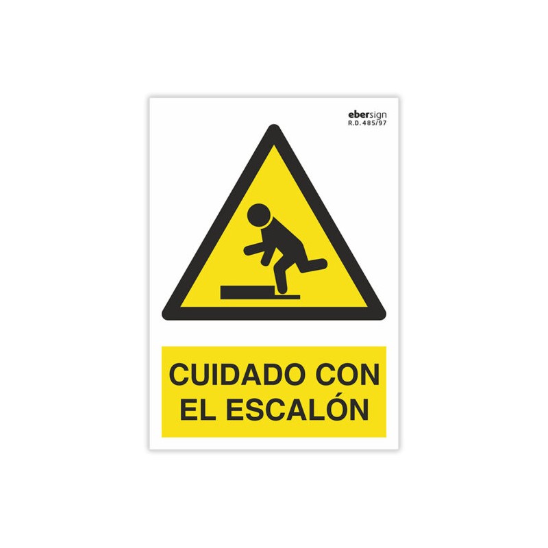 Señal "CUIDADO CON EL ESCALÓN"