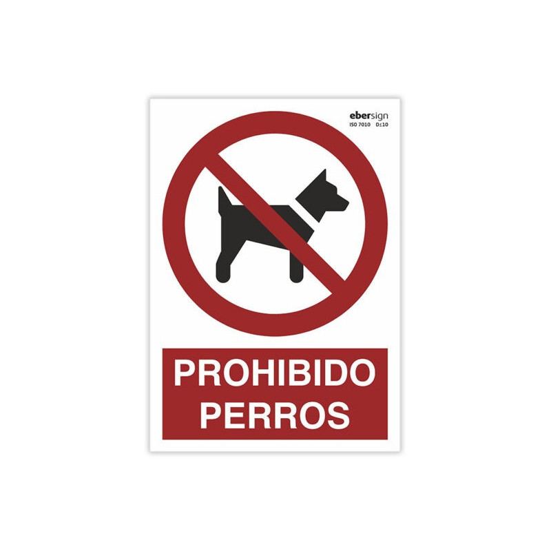 Señal "PROHIBIDO PERROS"