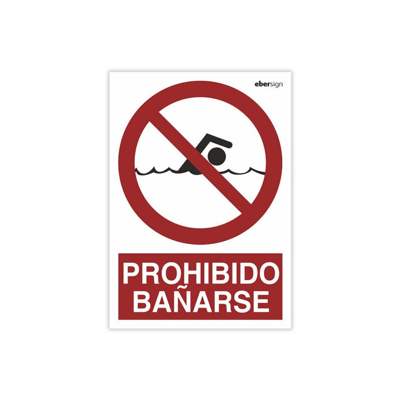 Señal "PROHIBIDO BAÑARSE"